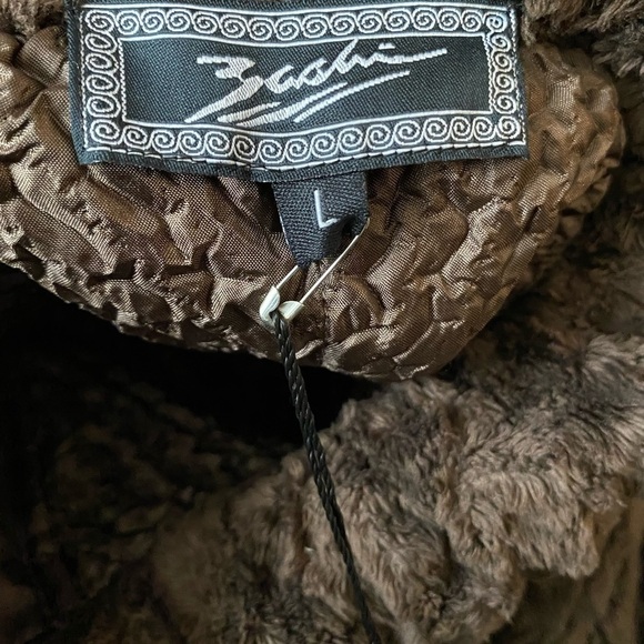 Zashi New Reversible Jacket Womens Large Coat 1-Brown Fur 2-Silky Retail $124 - Picture 9 of 10